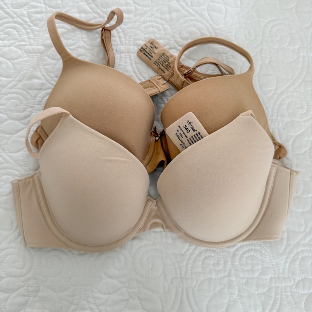 Soma Women's Seamless Bras in Nude and Tan